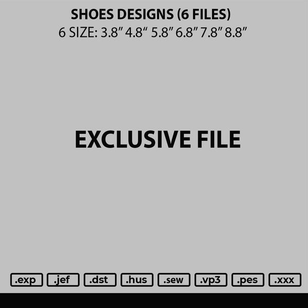 Shoes Designs Embroidery 6 Files