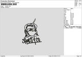 Shorttext Embroidery File 6 sizes