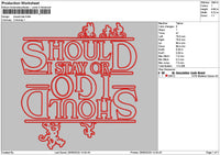 Shouldtext 001 Embroidery File 6 sizes