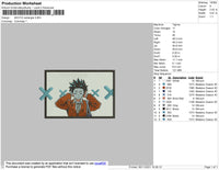 Shoya Rectangle Embroidery File 4 size