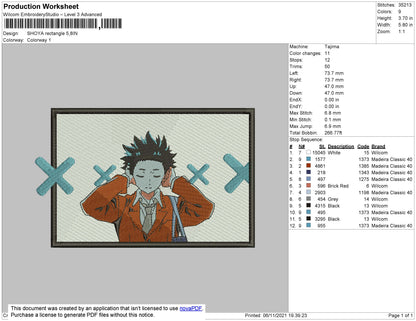Shoya Rectangle Embroidery File 4 size