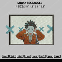 Shoya Rectangle Embroidery File 4 size