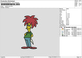 Simpson 0210 Embroidery File 6 sizes
