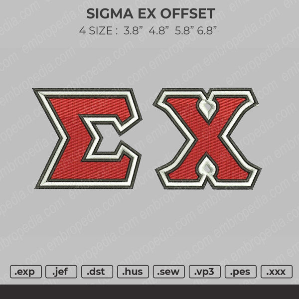 Sigma EX Offset Embroidery File 4 size