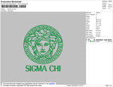 Sigma Chi Embroidery File 4 size