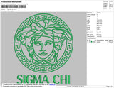 Sigma Chi Embroidery File 4 size