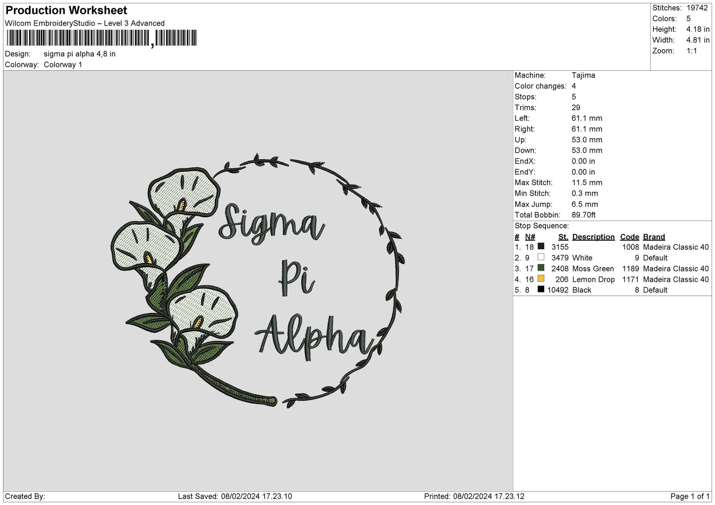 Alpha Text 0802 Embroidery File 6 sizes