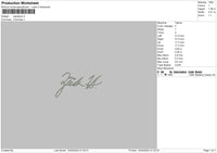 Signature Embroidery File 4 size
