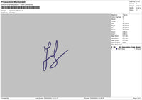Signature 2302 Embroidery File 6 Sizes