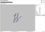 Signature 2302 Embroidery File 6 Sizes