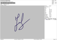Signature 2302 Embroidery File 6 Sizes