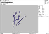 Signature 2302 Embroidery File 6 Sizes