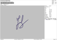 Signature 2302 Embroidery File 6 Sizes