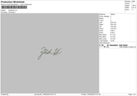 Signature Embroidery File 4 size