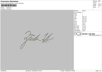 Signature Embroidery File 4 size