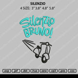Silenzio Embroidery File 4 size