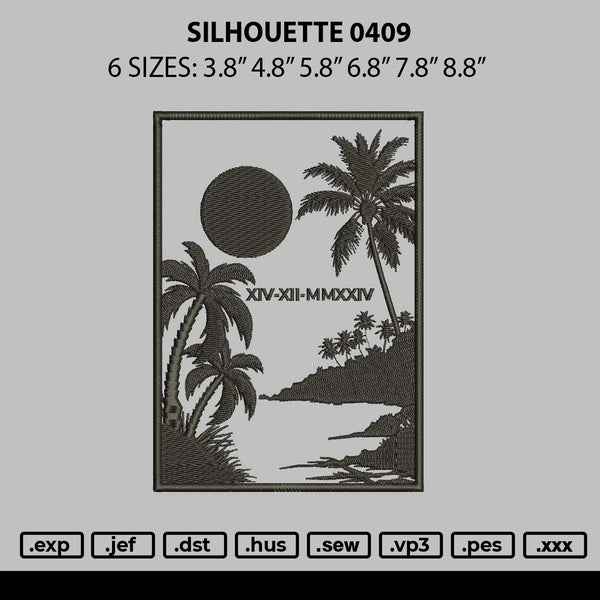 Silhouette 0409 Embroidery File 6 sizes