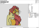 Simba0301 Embroidery File 6 sizes
