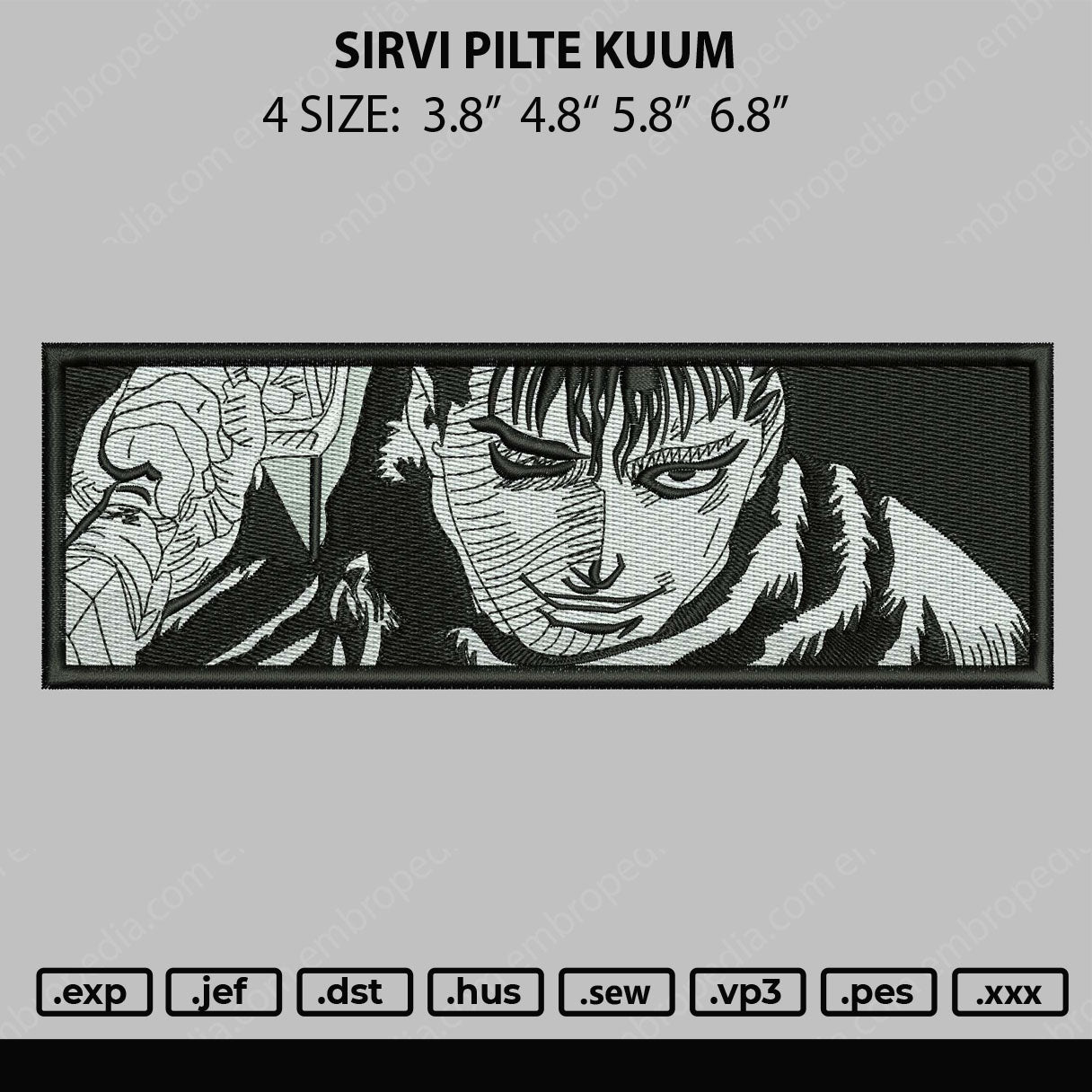 Sirvi Pilte Kuum Embroidery File 4 size
