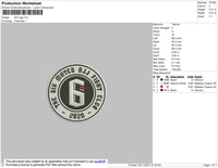 Six Logo Embroidery File 4 size