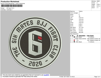 Six Logo Embroidery File 4 size