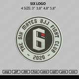 Six Logo Embroidery File 4 size