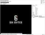 Six Mates Embroidery File 4 size