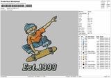 Skaters Est 1999 Embroidery File 4 size