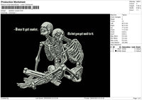 Skeleton Couple Embroidery File 6 sizes