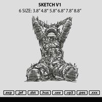 Sketch V1 Embroidery File 6 sizes