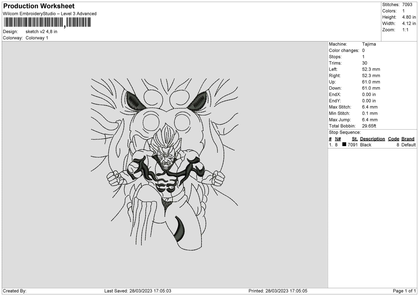 Sketch V2 Embroidery File 6 sizes