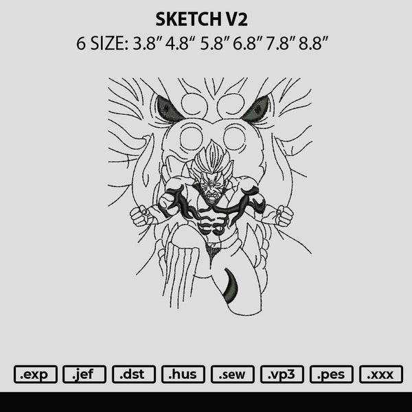 Sketch V2 Embroidery File 6 sizes