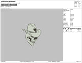 Skull Hat Embroidery File 4 size