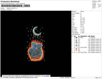 Skeleton Night Embroidery File 4 size