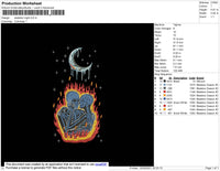 Skeleton Night Embroidery File 4 size