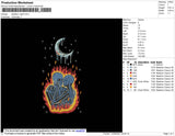 Skeleton Night Embroidery File 4 size