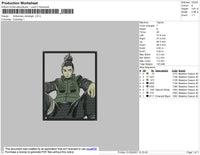 Shikamaru Rectangle Embroidery File 4 size