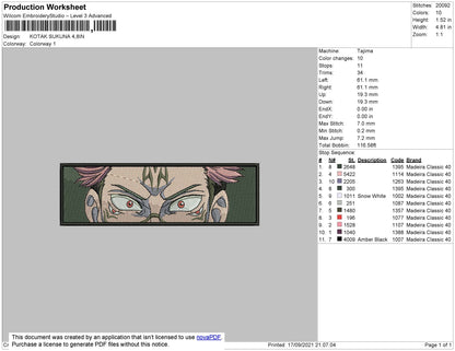 Sukuna Rectangle Embroidery File 4 size