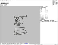 Skate2708 Embroidery File 4 size