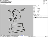 Skate2708 Embroidery File 4 size