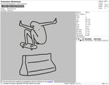 Skate2708 Embroidery File 4 size