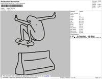 Skate2708 Embroidery File 4 size