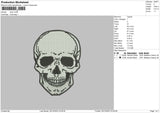 Head Skull Embroidery File 6 sizes