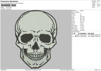 Head Skull Embroidery File 6 sizes