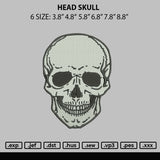 Head Skull Embroidery File 6 sizes