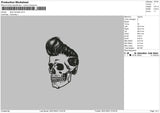 Skull Hairstyle Embroidery File 6 sizes