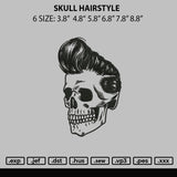 Skull Hairstyle Embroidery File 6 sizes