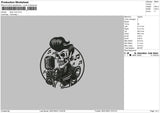 Skull Rock Embroidery File 6 sizes