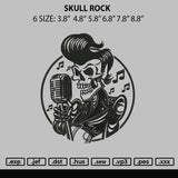 Skull Rock Embroidery File 6 sizes