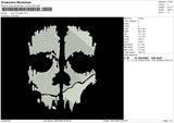 Skull Silhouette Embroidery File 4 sizes